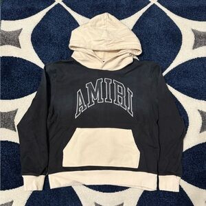 Amiri Vintage Oversized White Black Hoodie Men’s Size Medium or Large